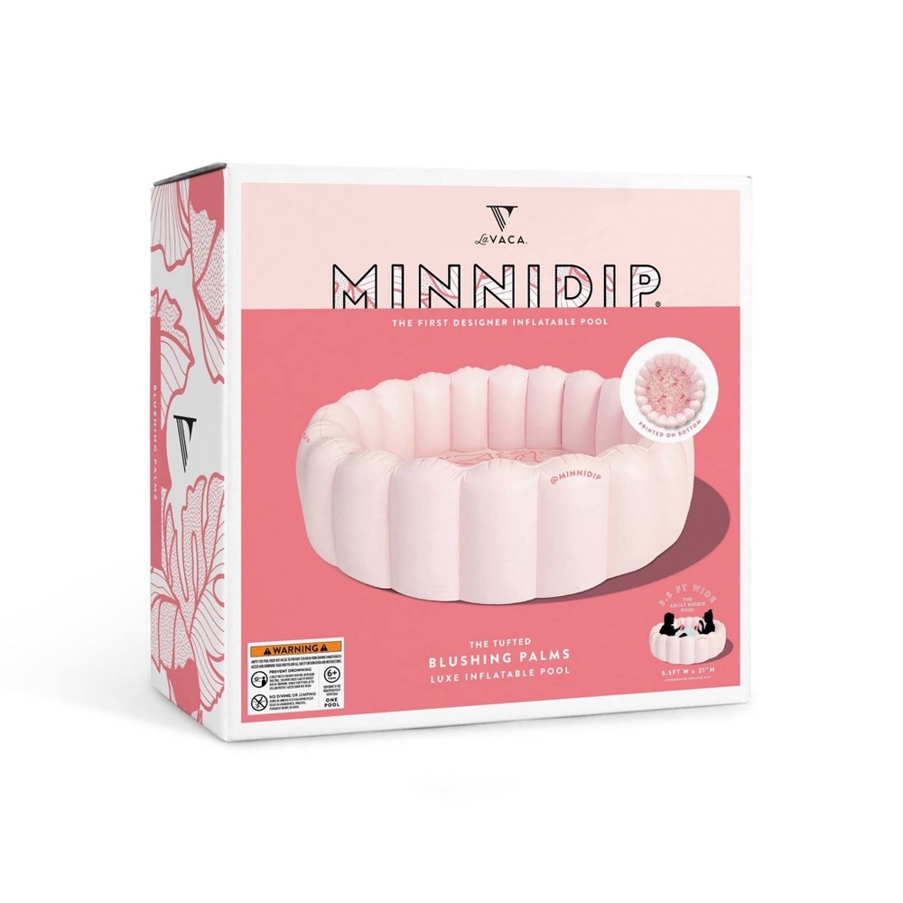Minnidip blushing palms inflatable pool